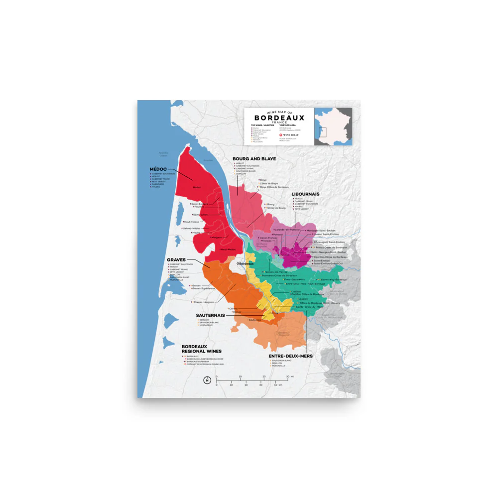 France Bordeaux Wine Map - 2nd Edition - Image 4