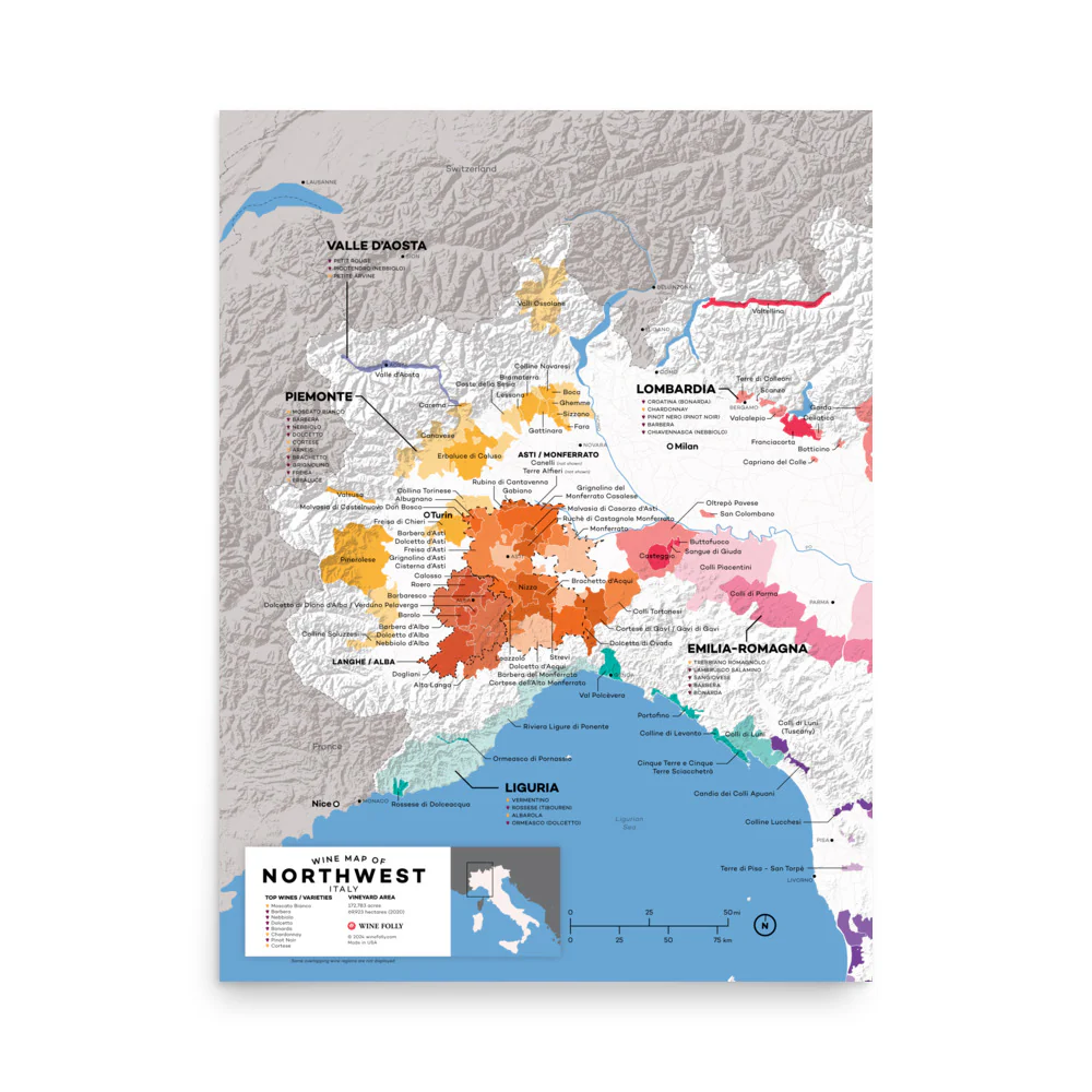 Northwest Italy Wine Map - 2nd Edition - Image 3