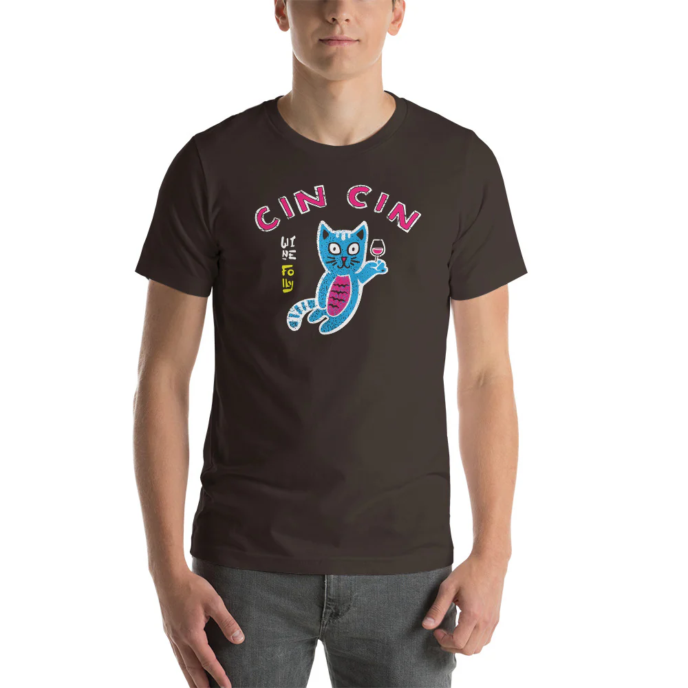 Cin Cin (Pink & Blue Edition) - Short-Sleeve Unisex T-Shirt - Image 3